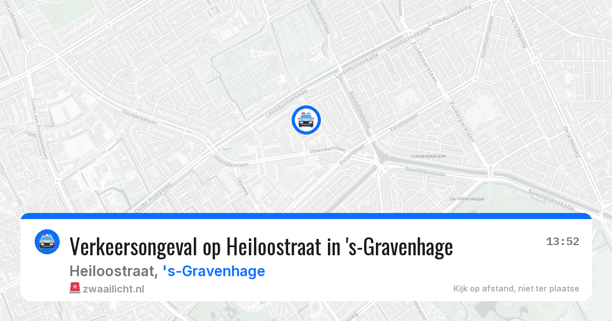 Verkeersongeval op Heiloostraat in 's-Gravenhage — 9 jun 2026