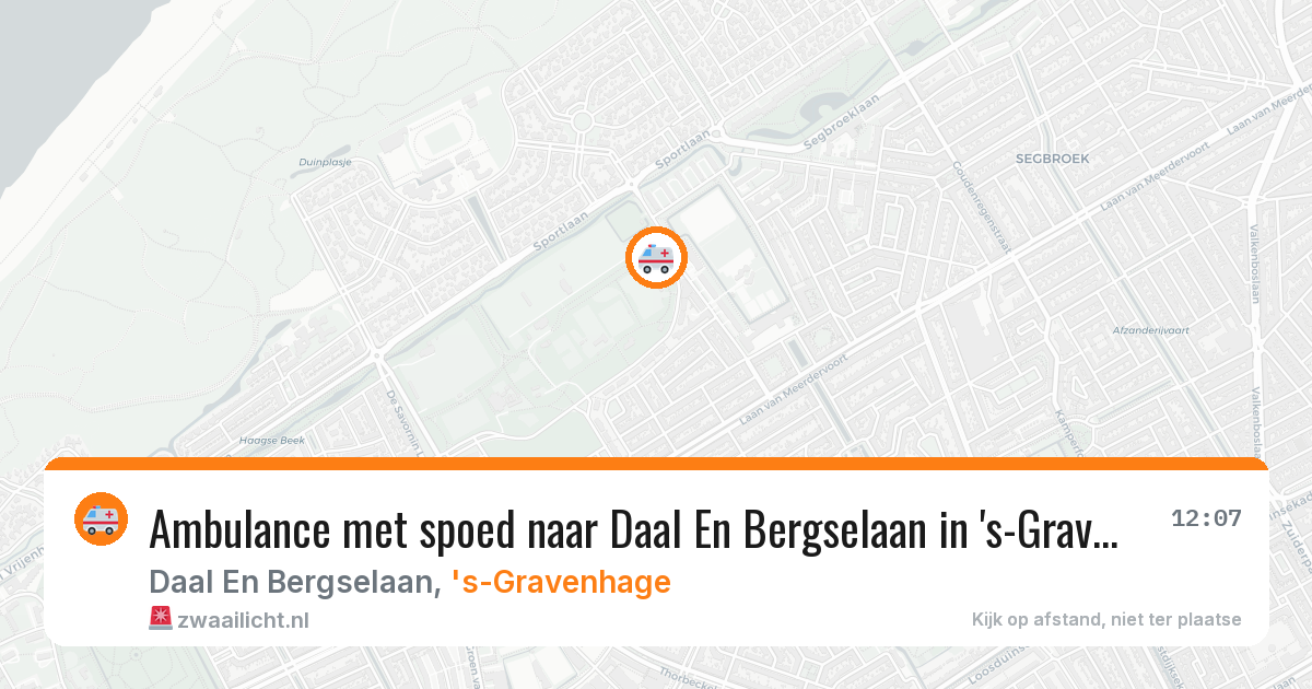 Ambulance met spoed naar Daal En Bergselaan in 's-Gravenhage — 9 apr 2026
