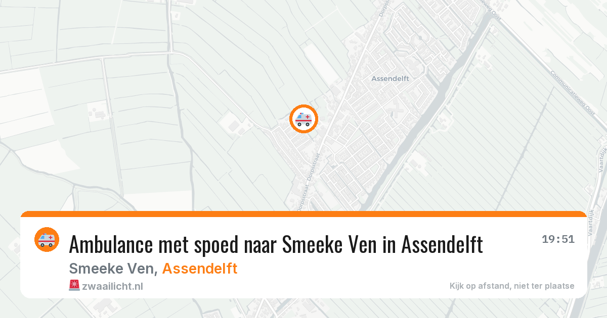 Ambulance met spoed naar Smeeke Ven in Assendelft — 28 jul 2026