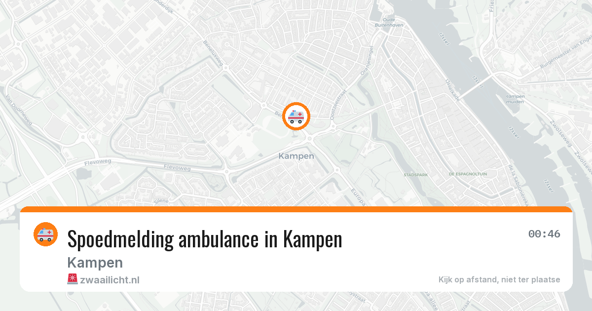 Spoedmelding ambulance in Kampen — 24 apr 2026