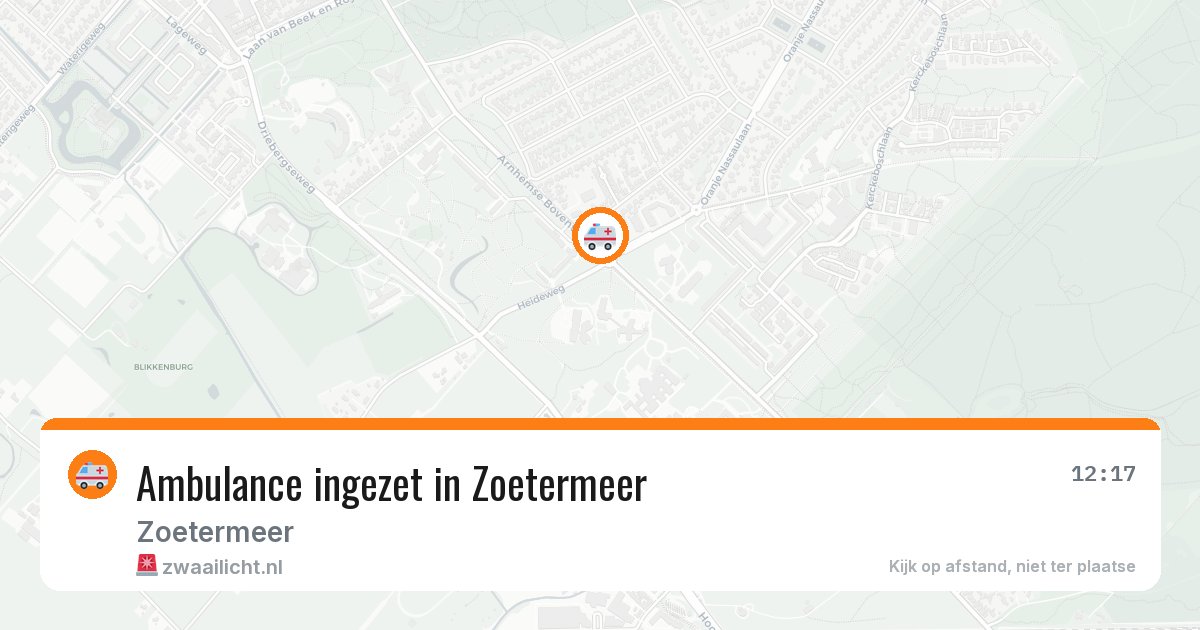 Ambulance ingezet in Zoetermeer — 29 jan 2026