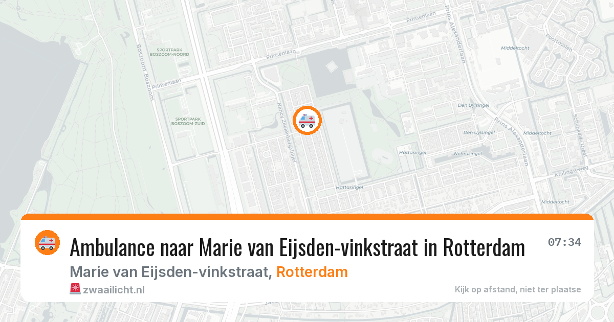 Ambulance naar Marie van Eijsden-vinkstraat in Rotterdam — 9 feb 2026