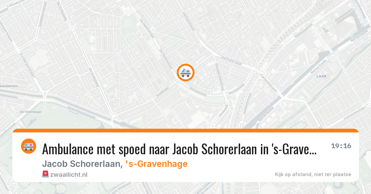 Ambulance met spoed naar Jacob Schorerlaan in 's-Gravenhage — 9 feb 2026