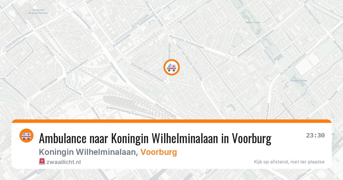 Ambulance naar Koningin Wilhelminalaan in Voorburg — 10 aug 2026