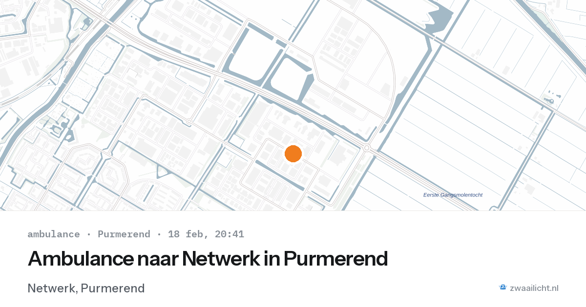 Ambulance naar Netwerk in Purmerend — 18 feb 2026
