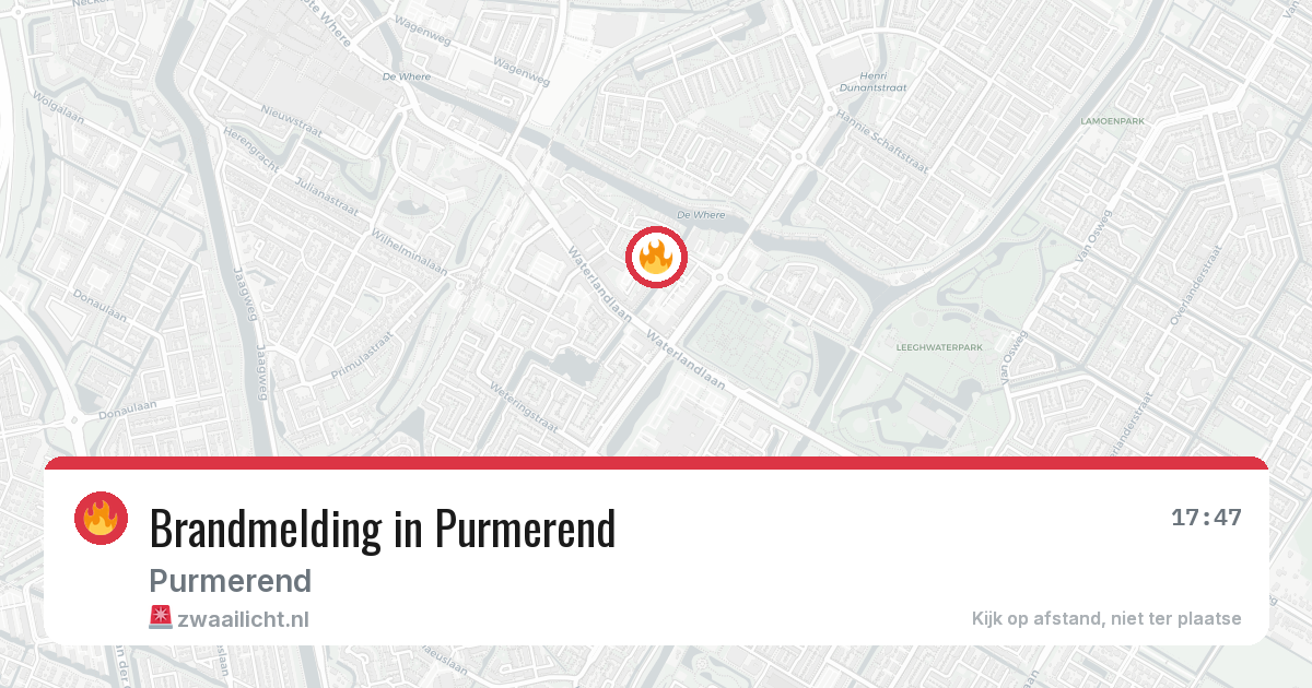 Brandmelding in Purmerend — 26 mei 2026