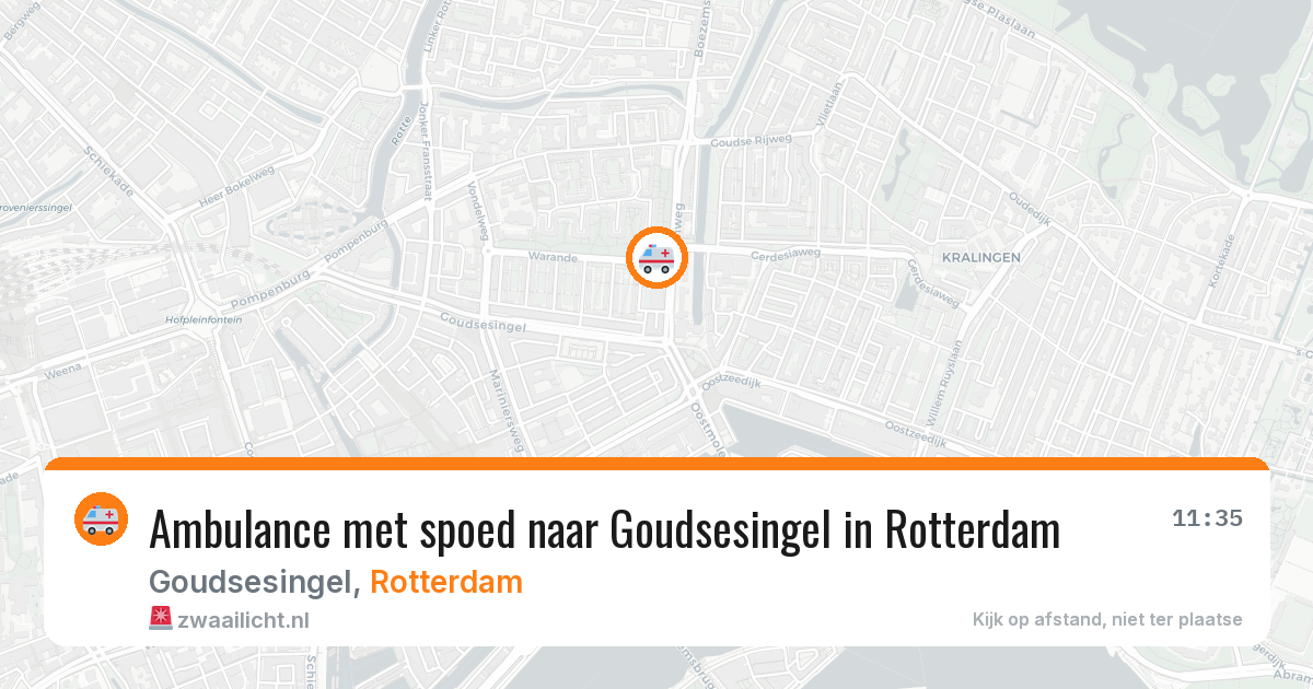 Ambulance met spoed naar Goudsesingel in Rotterdam — 13 jun 2026