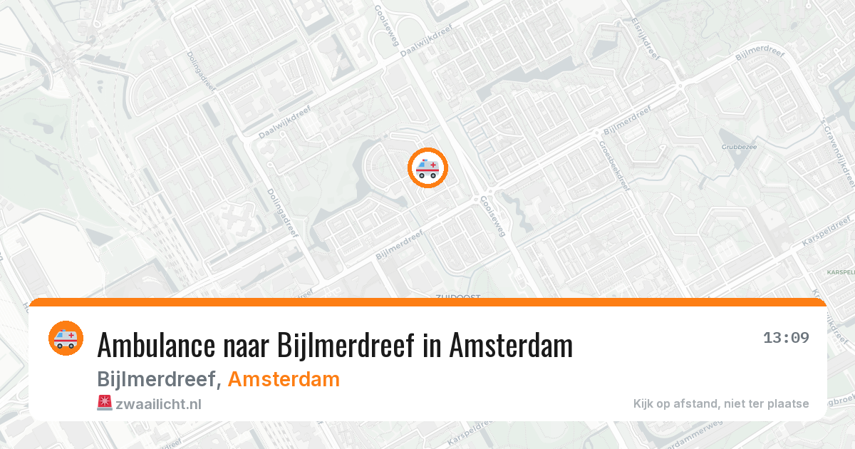 Ambulance naar Bijlmerdreef in Amsterdam — 16 mrt 2026