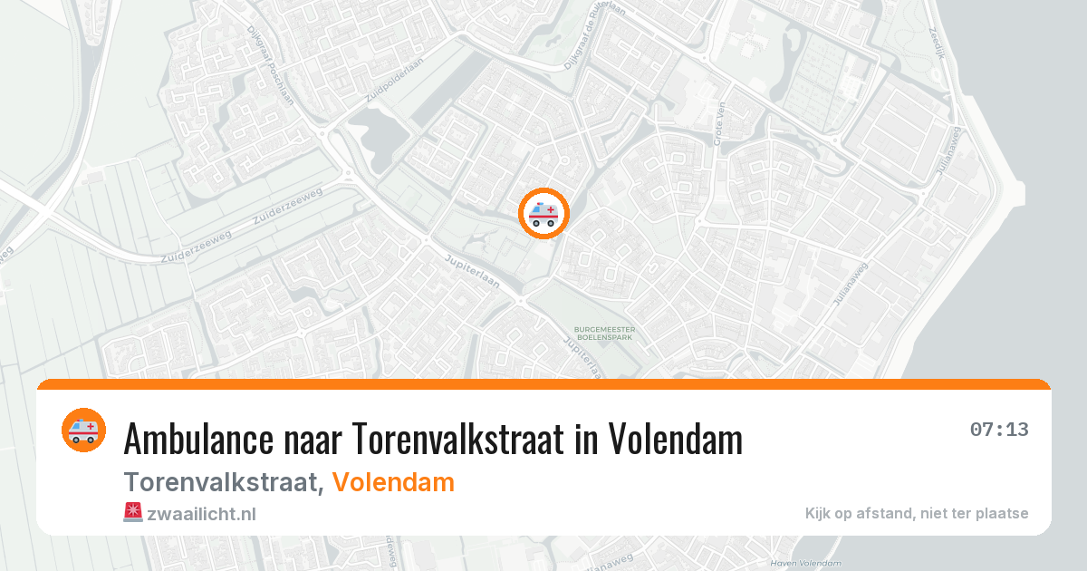 Ambulance naar Torenvalkstraat in Volendam — 19 mrt 2026