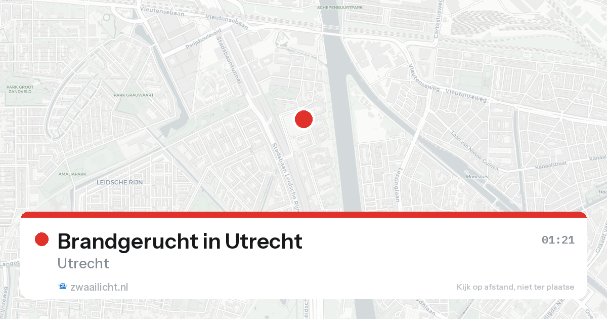 Brandgerucht in Utrecht — 24 aug 2026