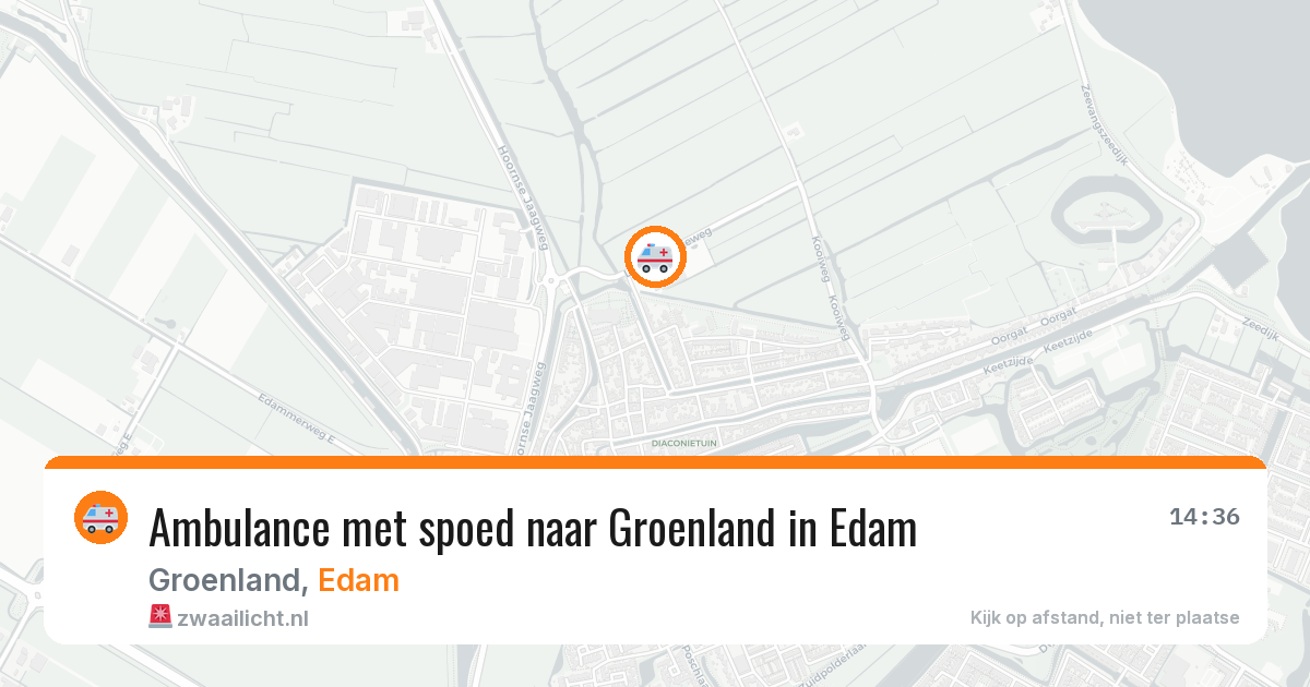 Ambulance met spoed naar Groenland in Edam — 8 apr 2026