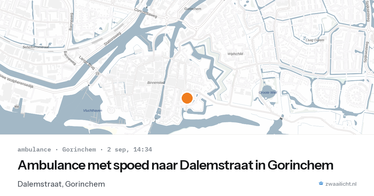Ambulance met spoed naar Dalemstraat in Gorinchem — 2 sep 2026