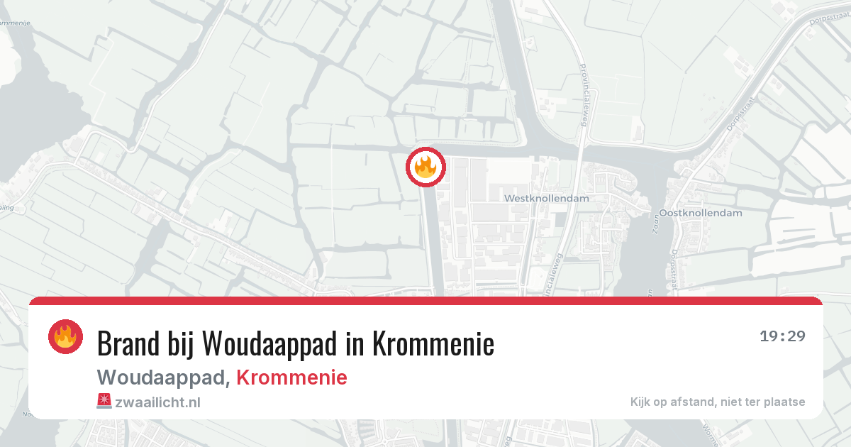Brand bij Woudaappad in Krommenie — 23 jun 2026