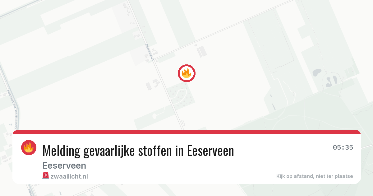 Melding gevaarlijke stoffen in Eeserveen — 20 jun 2026