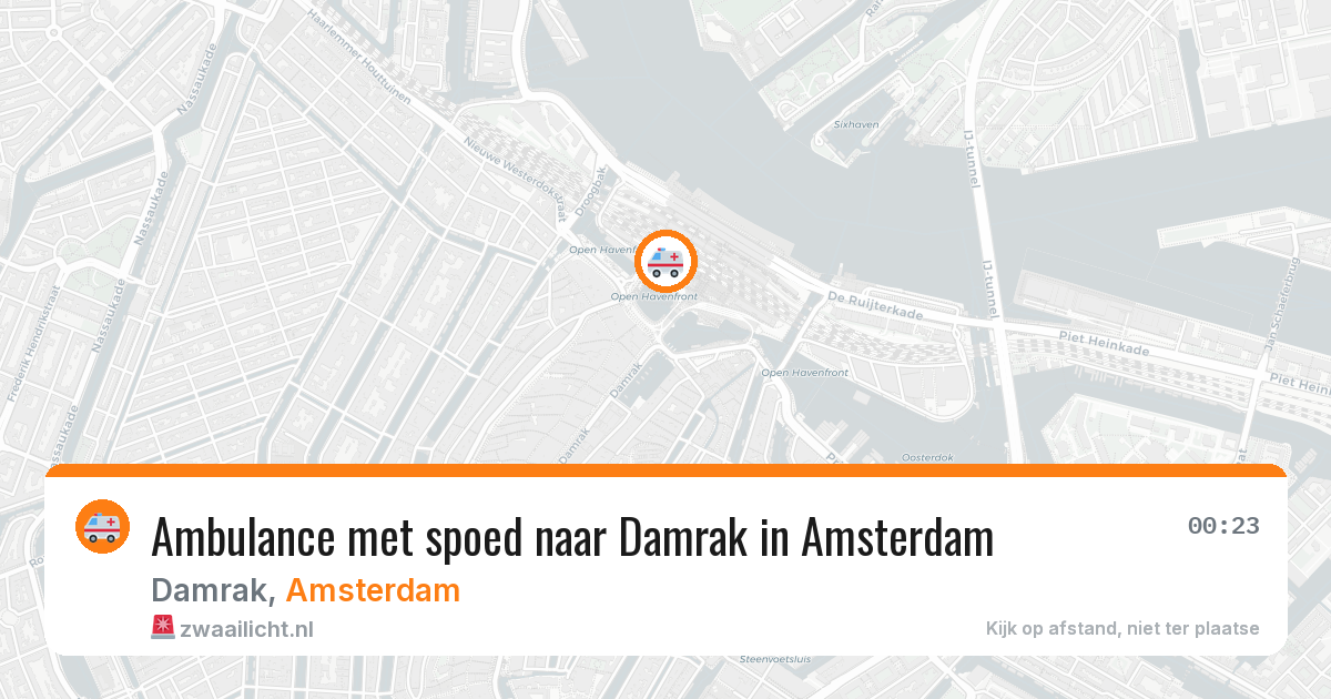 Ambulance met spoed naar Damrak in Amsterdam — 19 mei 2026