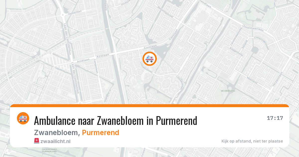 Ambulance naar Zwanebloem in Purmerend — 4 aug 2026