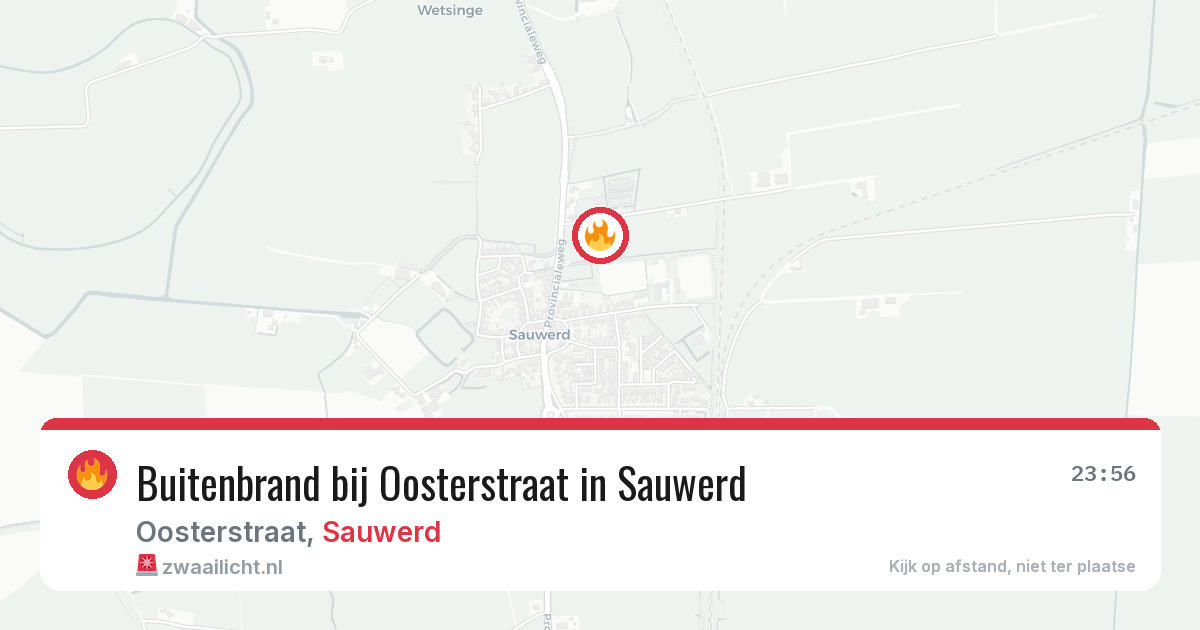 Buitenbrand bij Oosterstraat in Sauwerd — 9 mei 2026