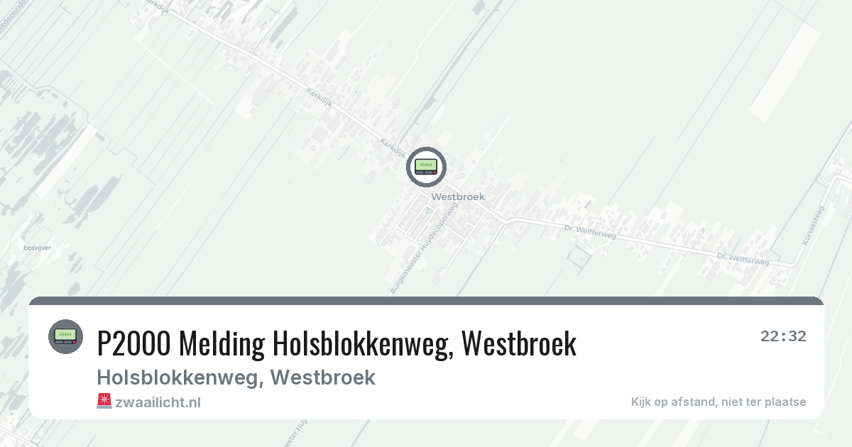 P2000 Melding Holsblokkenweg, Westbroek — 3 feb 2026