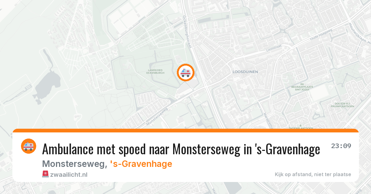 Ambulance met spoed naar Monsterseweg in 's-Gravenhage — 28 mei 2026