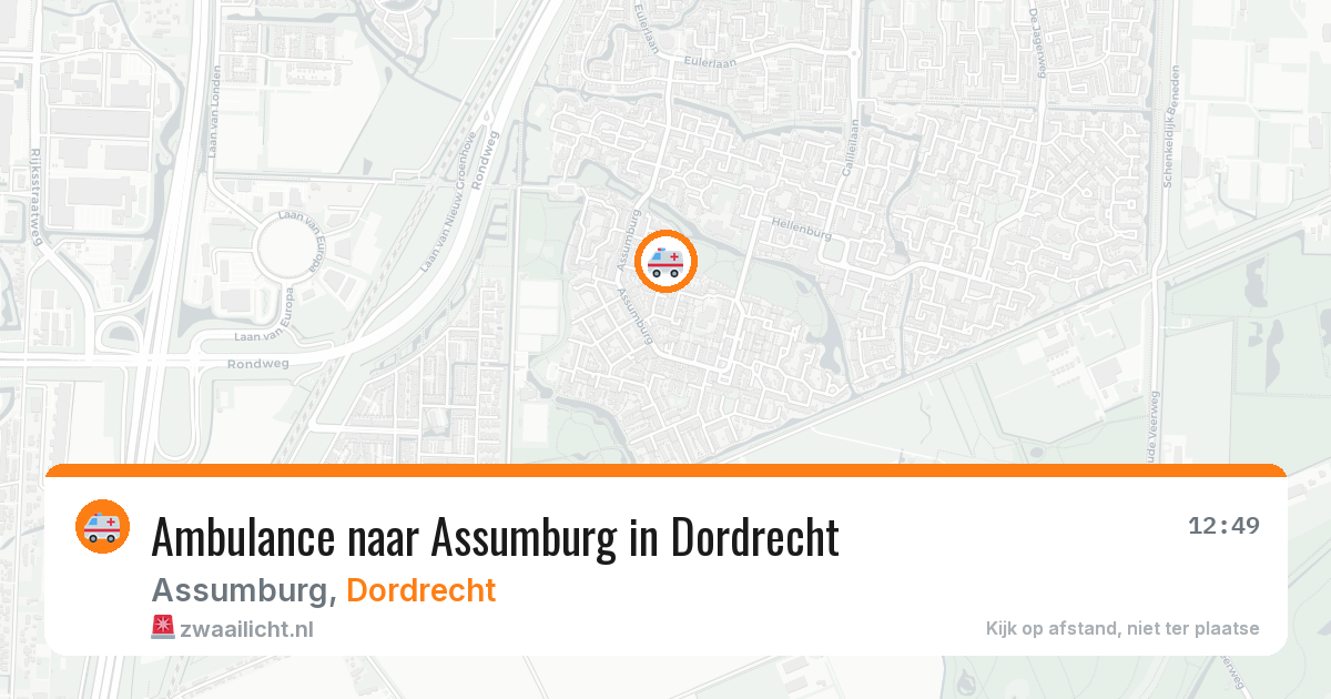 Ambulance naar Assumburg in Dordrecht — 23 mei 2026