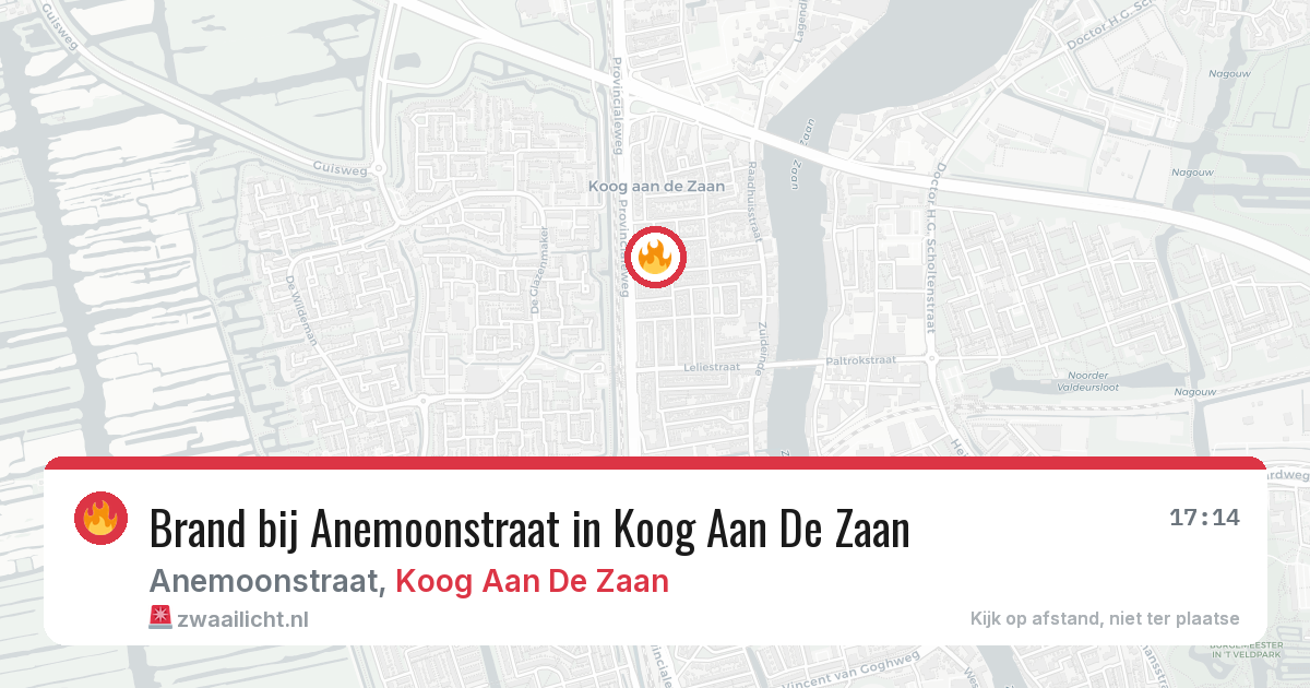 Brand bij Anemoonstraat in Koog Aan De Zaan — 16 jun 2026