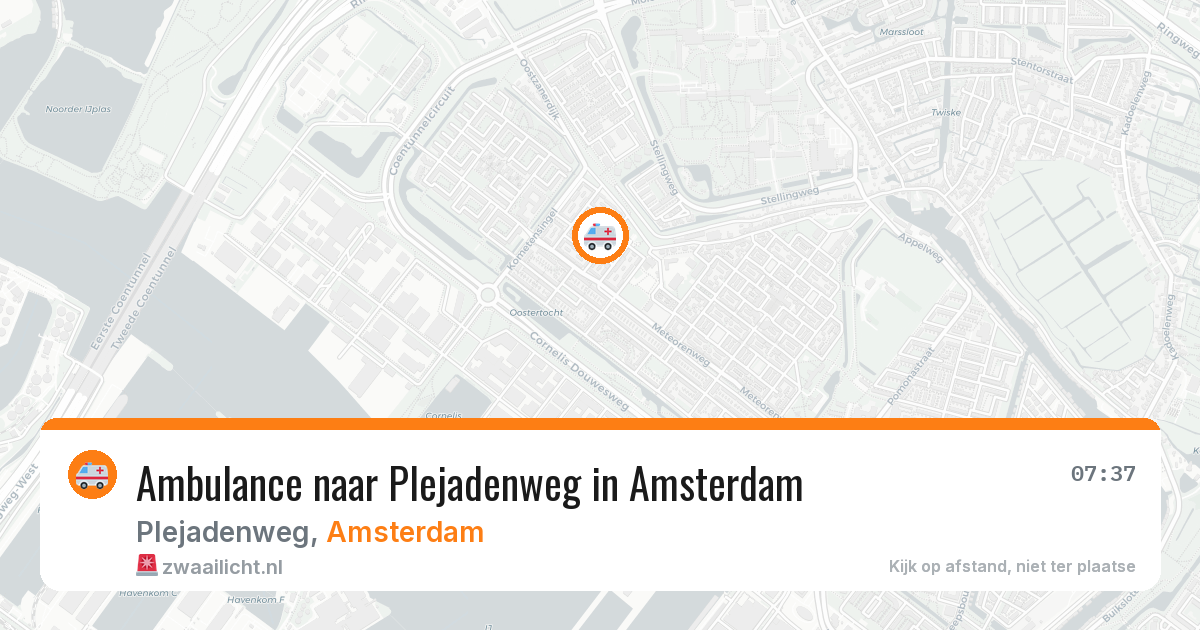 Ambulance naar Plejadenweg in Amsterdam — 20 jun 2026