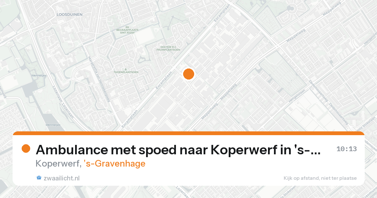 Ambulance met spoed naar Koperwerf in 's-Gravenhage — 19 aug 2026