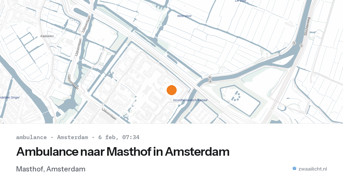 Ambulance naar Masthof in Amsterdam — 6 feb 2026