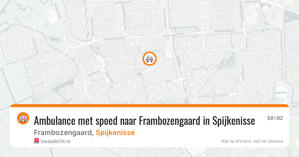 Ambulance met spoed naar Frambozengaard in Spijkenisse — 27 jun 2026