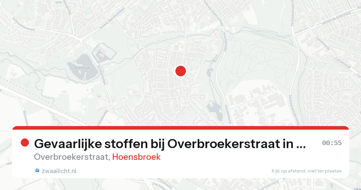 Gevaarlijke stoffen bij Overbroekerstraat in Hoensbroek — 8 feb 2026
