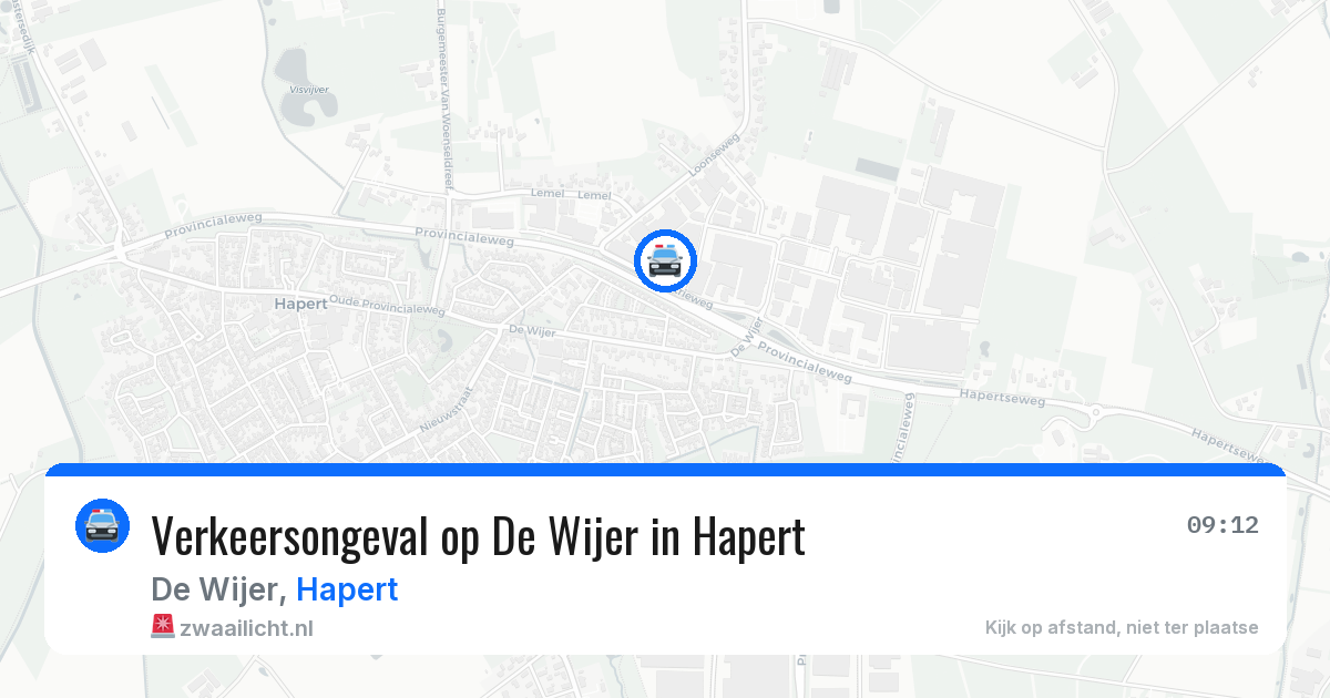 Verkeersongeval op De Wijer in Hapert — 23 jul 2026