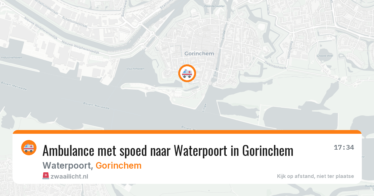 Ambulance met spoed naar Waterpoort in Gorinchem — 5 jul 2026