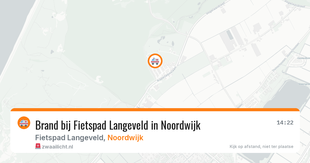 Brand bij Fietspad Langeveld in Noordwijk — 30 apr 2026