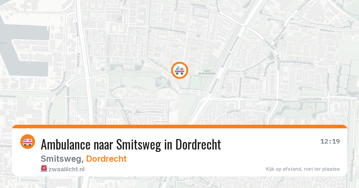 Ambulance naar Smitsweg in Dordrecht — 2 aug 2026