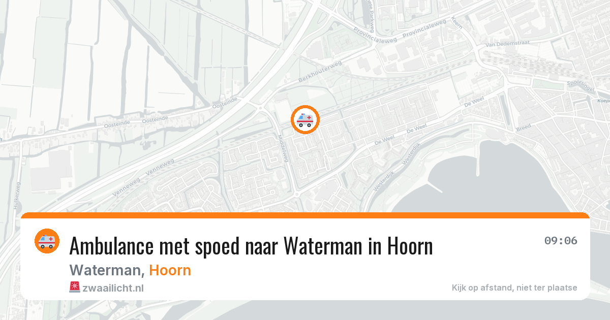 Ambulance met spoed naar Waterman in Hoorn — 8 apr 2026