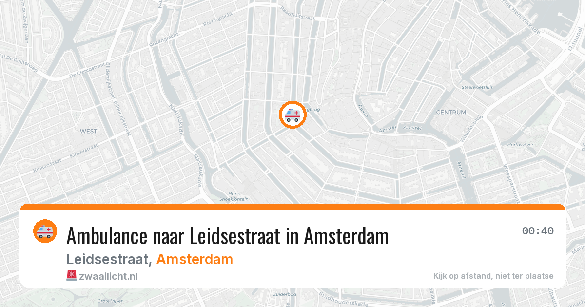 Ambulance naar Leidsestraat in Amsterdam — 7 jul 2026