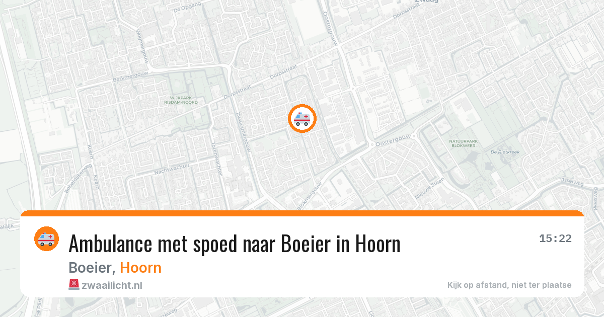Ambulance met spoed naar Boeier in Hoorn — 28 apr 2026
