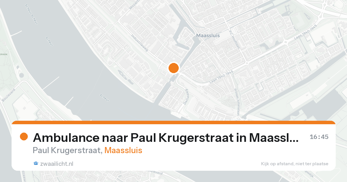 Ambulance naar Paul Krugerstraat in Maassluis — 24 aug 2026