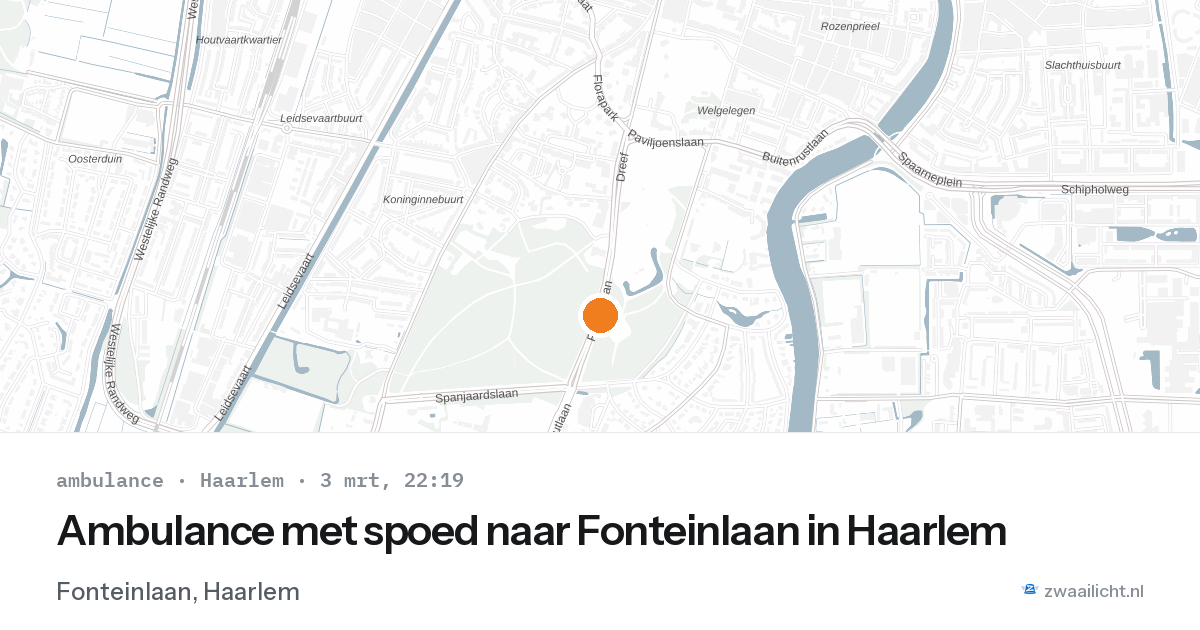 Ambulance met spoed naar Fonteinlaan in Haarlem — 3 mrt 2026