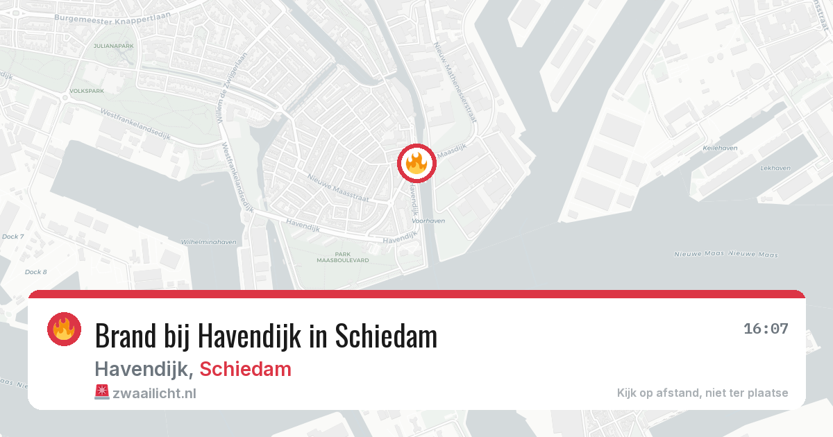 Brand bij Havendijk in Schiedam — 26 jun 2026