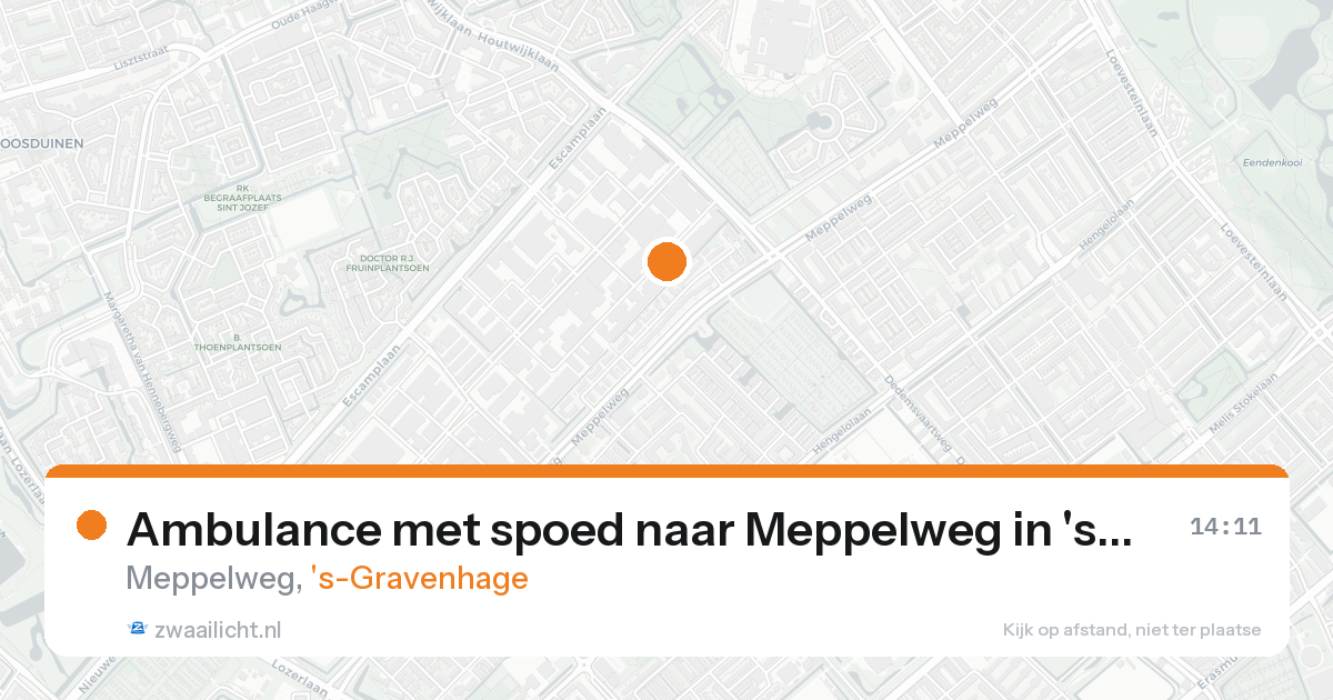 Ambulance met spoed naar Meppelweg in 's-Gravenhage — 16 aug 2026