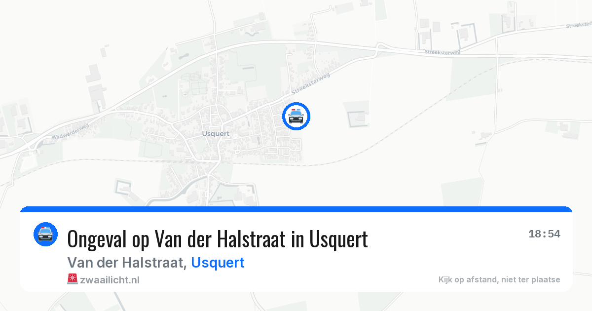 Ongeval op Van der Halstraat in Usquert — 16 apr 2026