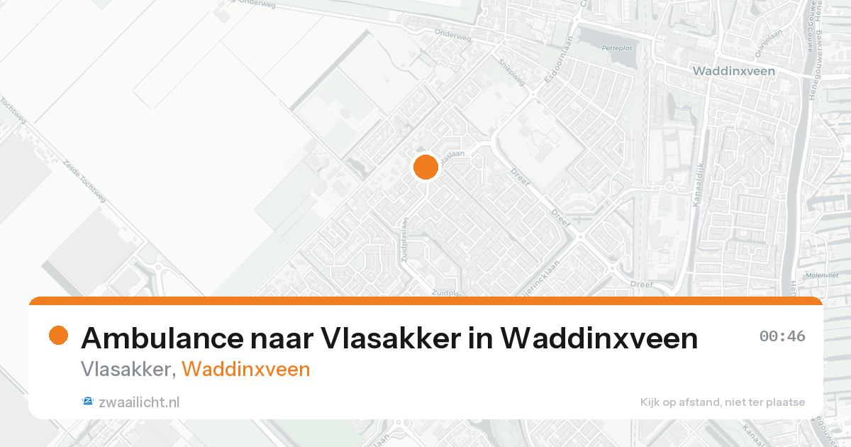 Ambulance naar Vlasakker in Waddinxveen — 25 aug 2026