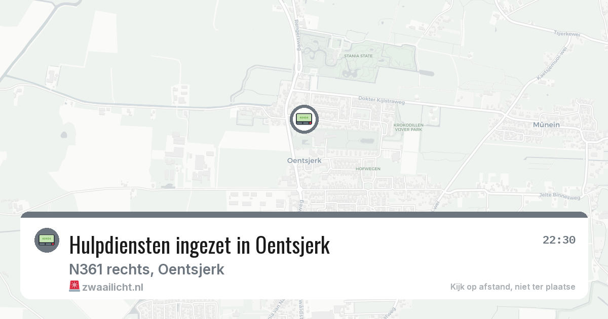 Hulpdiensten ingezet in Oentsjerk — 14 feb 2026 | 🚨 Zwaailicht.nl
