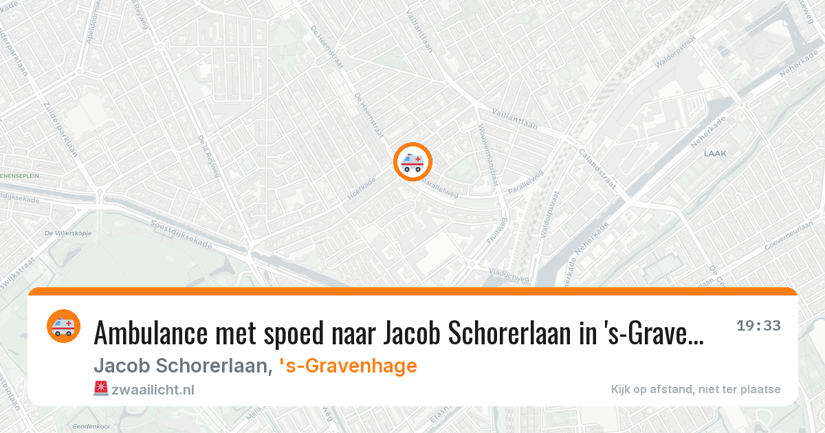 Ambulance met spoed naar Jacob Schorerlaan in 's-Gravenhage — 31 mrt 2026