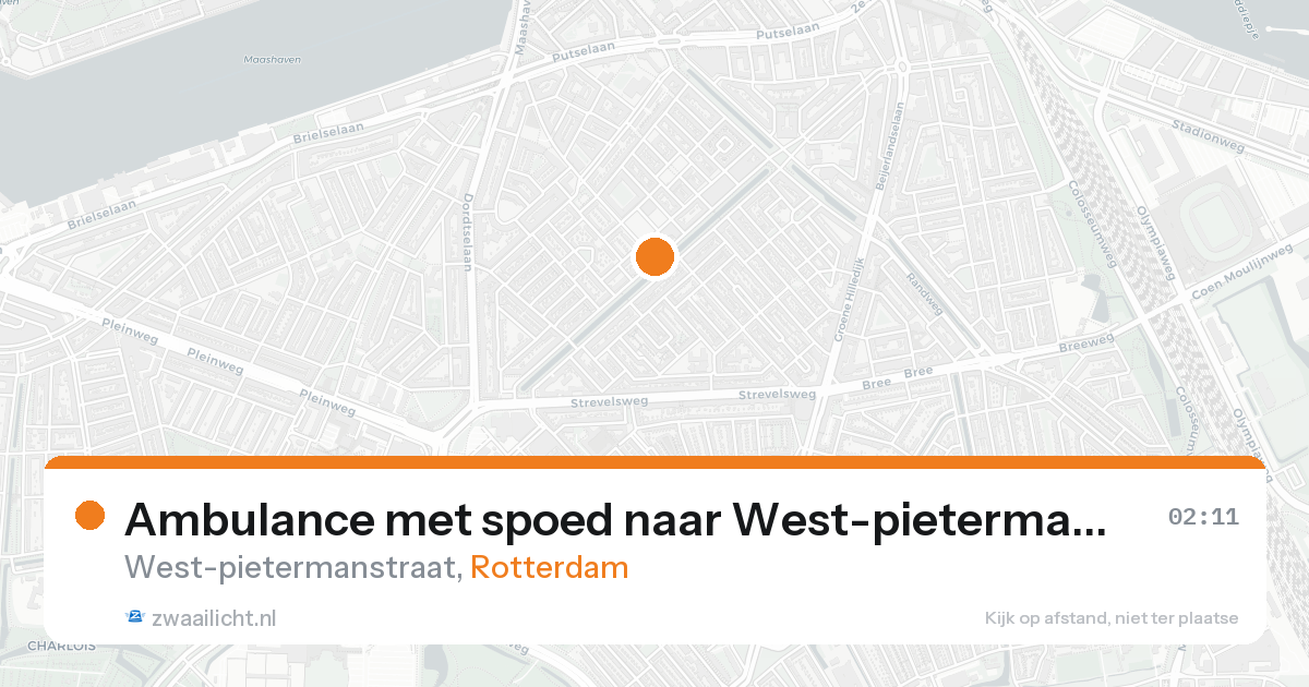 Ambulance met spoed naar West-pietermanstraat in Rotterdam — 26 aug 2026