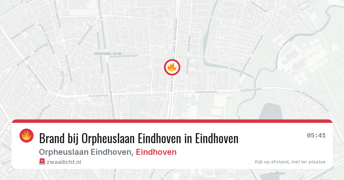Brand bij Orpheuslaan Eindhoven in Eindhoven — 12 mei 2026