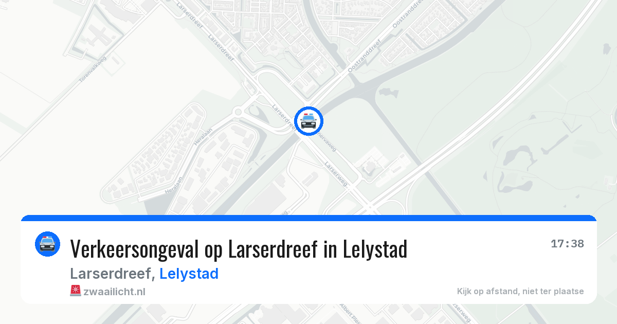 Verkeersongeval op Larserdreef in Lelystad — 24 mrt 2026