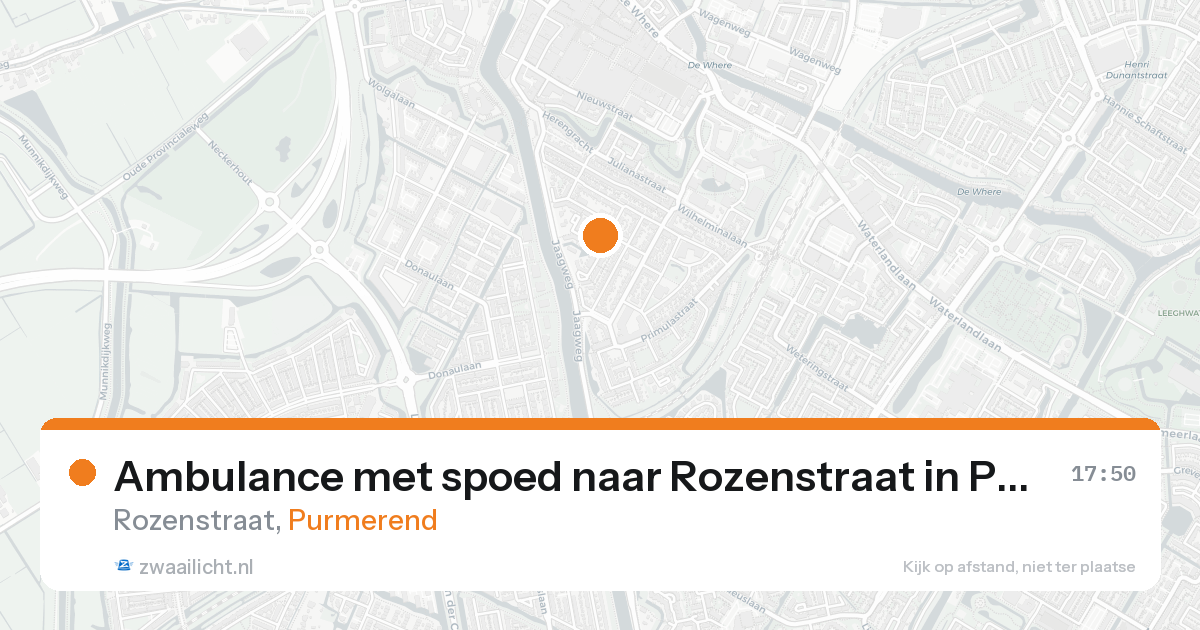 Ambulance met spoed naar Rozenstraat in Purmerend — 31 jan 2026