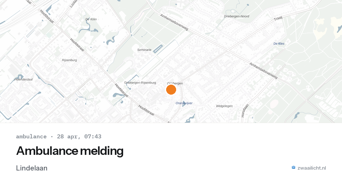 Ambulance melding — 28 apr 2026